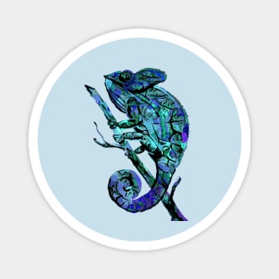 Blue Chameleon Magnet